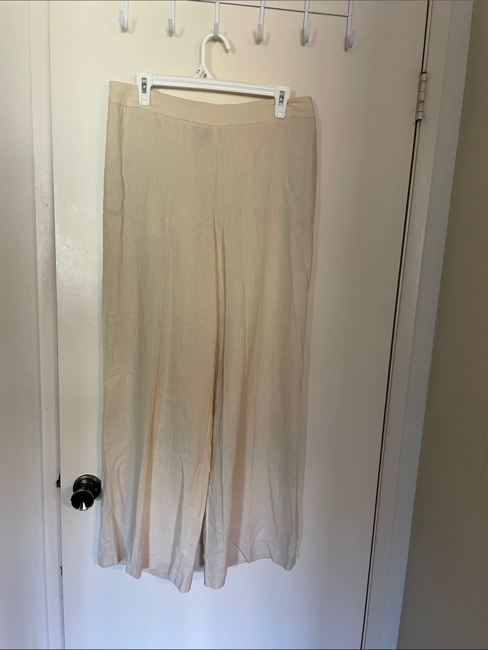 Women's Cream linen Maxi Skirt - Soft Flowing A-Line